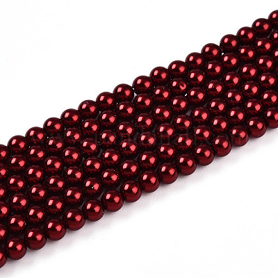 Выпечка из окрашенного перламутрового стекла жемчужные бусинки HY-N002-3mm-A13-1