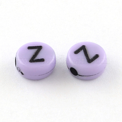 Плоские круглые непрозрачные акриловые бусины в стиле ремесел SACR-S743-22-1