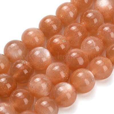 Нити бусин из натурального персикового лунного камня G-L634-B06-8mm-1