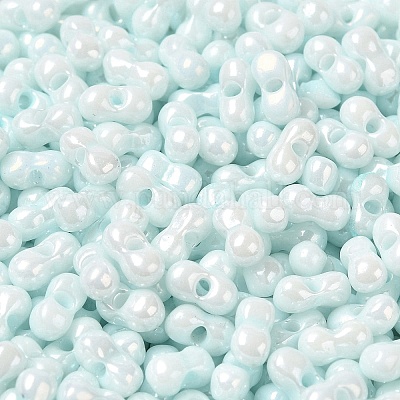 Непрозрачные цвета блестящие стеклянные бусины X1-SEED-B001-01A-02-1