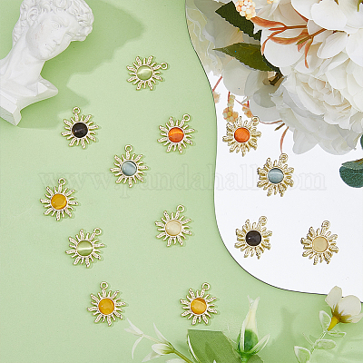 36шт 6 цвета подвески «кошачий глаз» FIND-HY0002-83-1