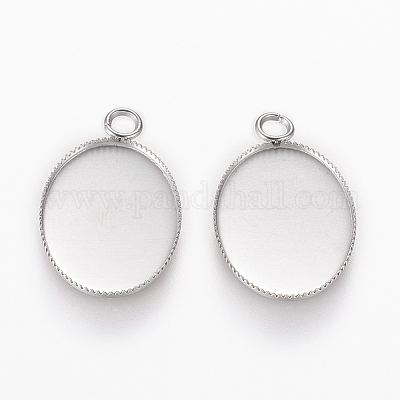 Подвеска-кабошон из нержавеющей стали 304&nbsp;LS-X-STAS-L195-11B-1