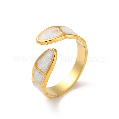 Кольца-манжеты из нержавеющей стали 304 с эмалевым покрытием RJEW-M171-33G-1