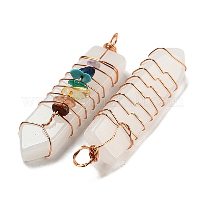 7 чакра драгоценный камень большие заостренные подвески G-H308-04G-01-1