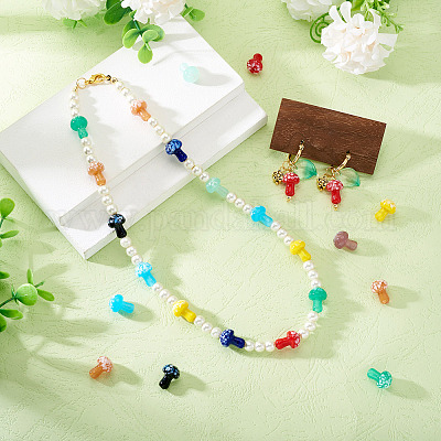 36шт 9 цвета бусины лэмпворк ручной работы LAMP-TA0001-55-1