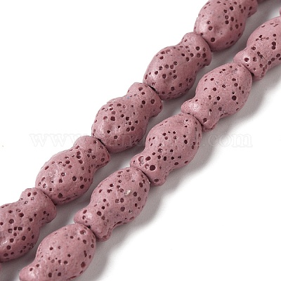 Бусы из натуральной лавы&nbsp;G-U007-01C-1