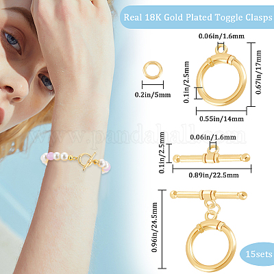 Латуни Переключить застежками KK-BBC0013-60G-1