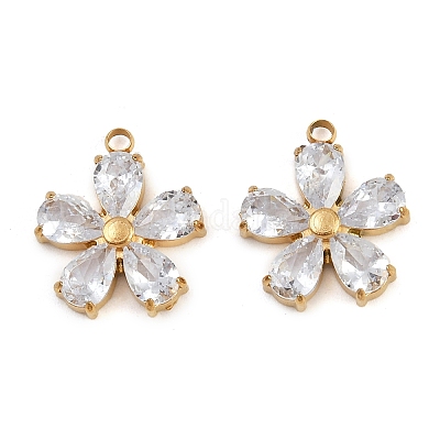 Подвески из нержавеющей стали 304 с микропаве из кубического циркония STAS-I352-07G-A01-1