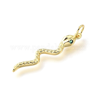 Подвески из змеиной латуни с микропаве из кубического циркония KK-V007-007P-03-1