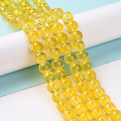 Выпечка окрашенные стеклянные бусины пряди DGLA-Q023-8mm-DB29-1