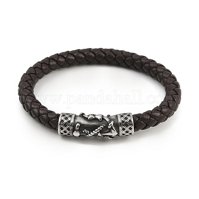 Плетеные браслеты из микрофибры для мужчин и женщин BJEW-H631-01AS-02-1