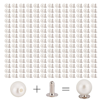 200 комплект заклепок-гвоздиков из АБС-пластика с имитацией жемчуга KY-GO0001-06A-1