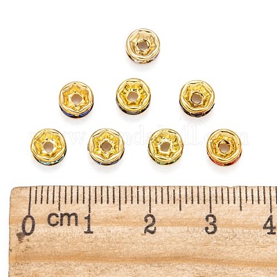 Perline distanziatori strass in ottone&nbsp;RB-A014-Z6mm-G-1