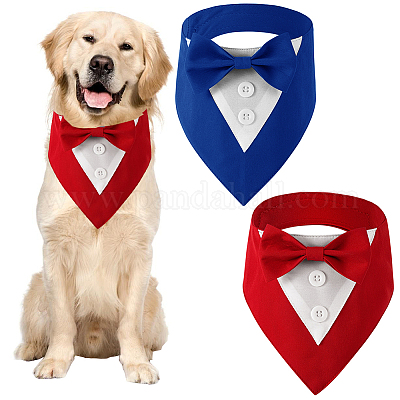 2 шт. 2 стиля полиэстеровый носовой платок для домашних животных AJEW-CP0008-69A-1
