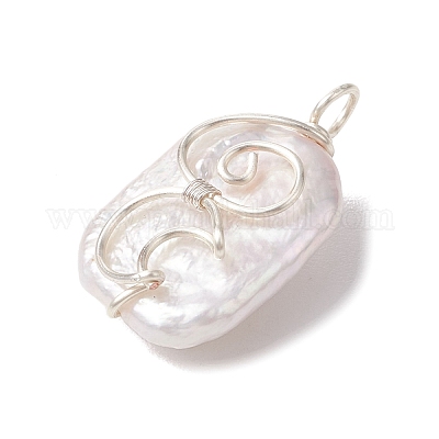 Подвески в форме луны из натурального барочного жемчуга кеши из меди в форме вирия PALLOY-JF02871-1