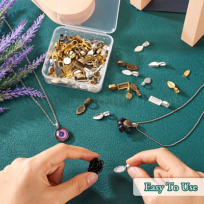 Плоские дужки из сплава с клеем для изготовления подвесок PALLOY-TA0001-41-1