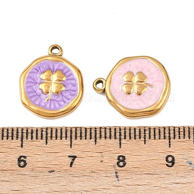 Подвески из нержавеющей стали 304 с эмалью STAS-P425-01G-11-1