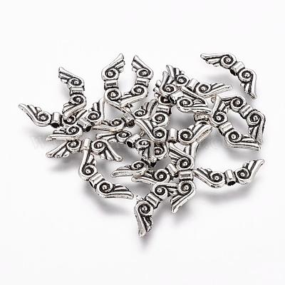 Tibetischen Stil Legierung Engelsflügel Perlen&nbsp;X-TIBEB-4999-AS-NR-1