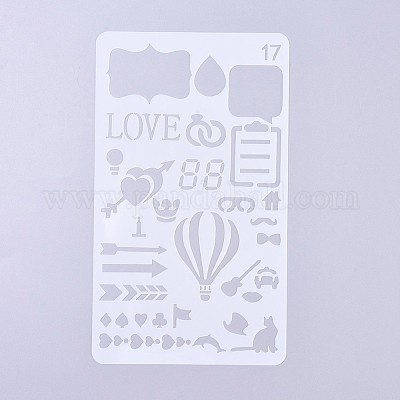 Пластиковые многоразовые шаблоны трафаретов для рисования DIY-G027-G17-1