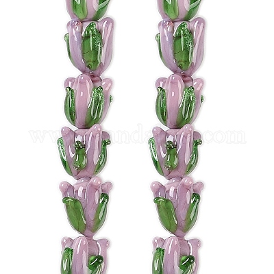 Бусы лэмпворк ручной работы LAMP-P066-01-1