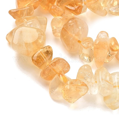 Природный желтый кварц нитей бисера G-K400-A01-8x10-1