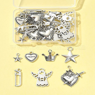 40шт 7 стиля подвески из сплава в тибетском стиле FIND-FS0004-31-1