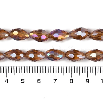 Прозрачные стеклянные бусины гальваническим пряди EGLA-N013-T10mm-B16-1