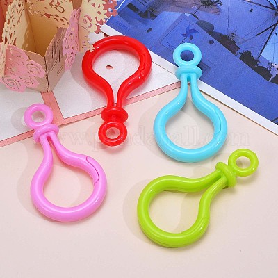 120 шт. 12 цвета непрозрачные сплошные цветные лампы в форме пластиковых ворот с защелкой брелок с застежкой KY-CJ0001-25-1