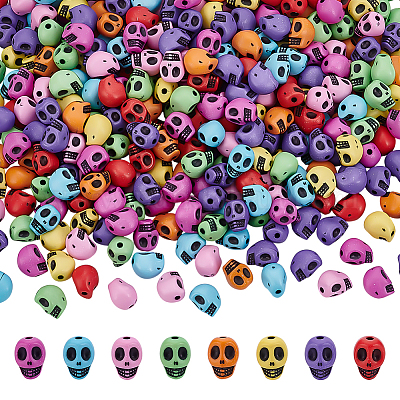 400шт непрозрачные акриловые бусины&nbsp;MACR-ME0001-21-1