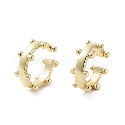 Покрытие стойки латунное кольцо-манжета EJEW-C081-17G-1