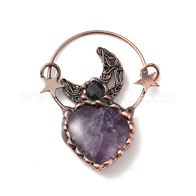 Природный аметист большие кулоны G-I324-04R-02-1