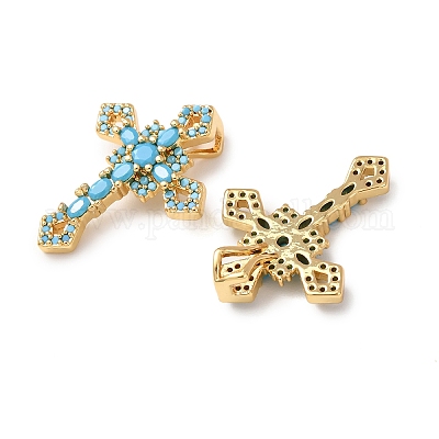 Латунные микро проложить кубического циркония подвески KK-C143-43B-G-1