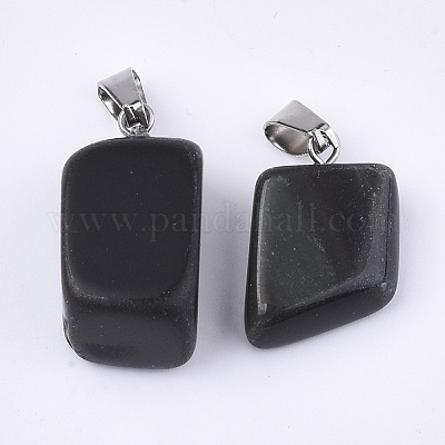 Натуральный черный камень подвески G-Q996-12-1