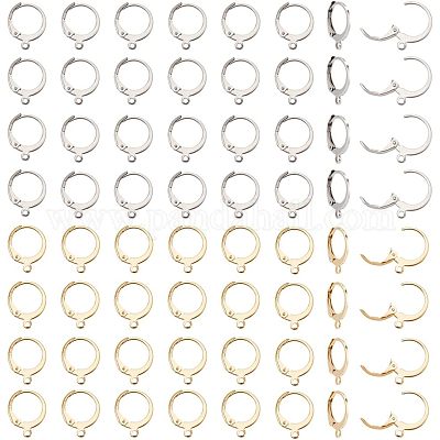 120 шт. 2 шт. фурнитура для сережек из нержавеющей стали 304 с застежкой-молнией STAS-NB0001-54-1