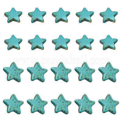 SUNNYCLUE 1 Box Black Cross Beads About 100Pcs Small Synthetic Turquoise  Cross Bead Charms Mini Tiny Stone Crucifix Loose Spacer Beads Bulk for
