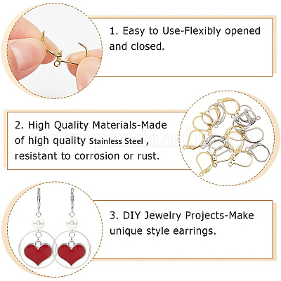 2 цвет фурнитура для сережек из нержавеющей стали 304 STAS-SP0001-08A-1