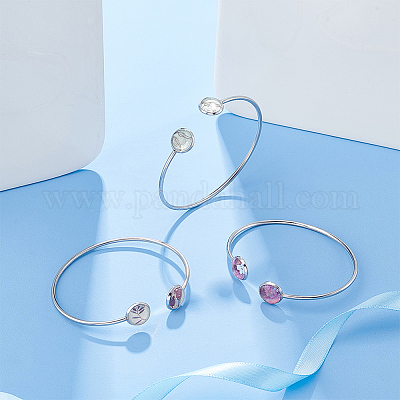 8шт регулируемый браслет-манжета из нержавеющей стали 304 STAS-UN0040-43-1