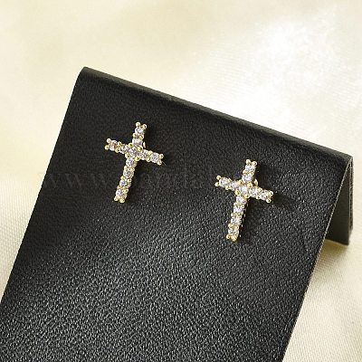 Серьги-гвоздики из циркония EJEW-R016-26G-18-1