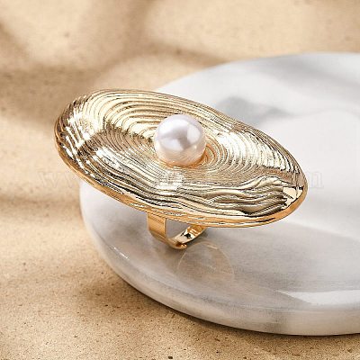 Овальные регулируемые кольца из сплава для женщин RJEW-B108-05KCG-1