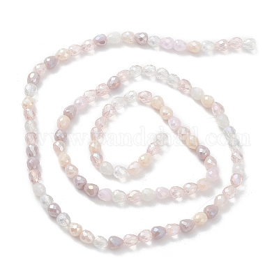 Градиент цвета гальваника стеклянные бусины нити GLAA-E042-04A-1