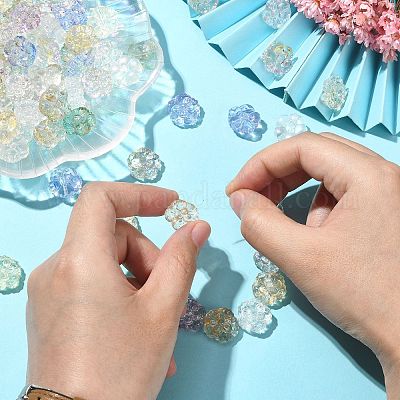 100шт ручной работы бусины лэмпворк LAMP-CJ0001-85-1