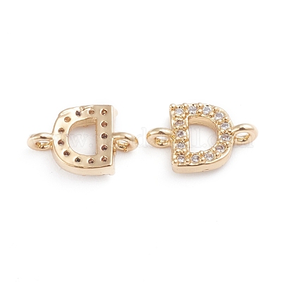 Латунные микро-паве кубические цирконии буквы соединения ZIRC-I042-16G-D-1