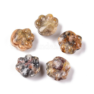 Натуральные сумасшедшие агатовые фигурки с отпечатками кошачьей лапы DJEW-N003-03F-1
