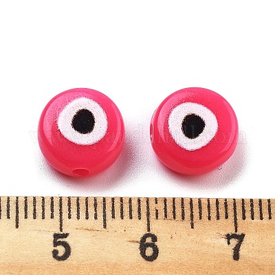 Непрозрачные печатные бусы акриловые OACR-G038-04C-1