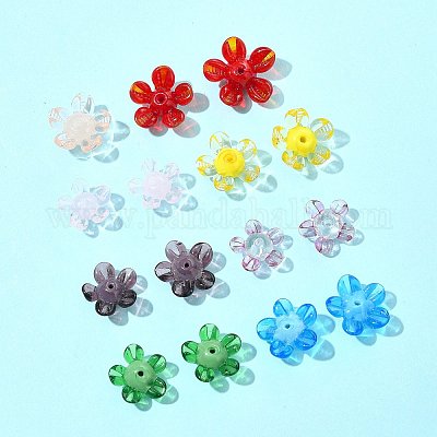 16шт 8 цвета бусины лэмпворк ручной работы LAMP-FS0001-26-1