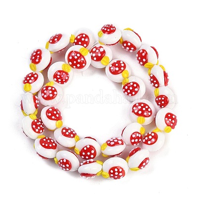 Нити бугорчатых бусин ручной работы в технике лэмпворк LAMP-Q002-02D-1