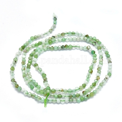 Натуральные хризопразные бисерные пряди G-P438-C01-2mm-1