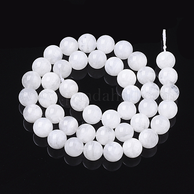 Бусины из натурального радужного лунного камня G-S150-64-9mm-1