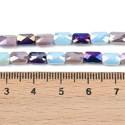 Стеклянные бусины с гальваническим покрытием  EGLA-D300-05-07-1