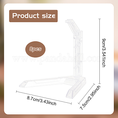 Supporti per espositori per action figure assemblati in plastica trasparente&nbsp;ODIS-WH0038-94-1
